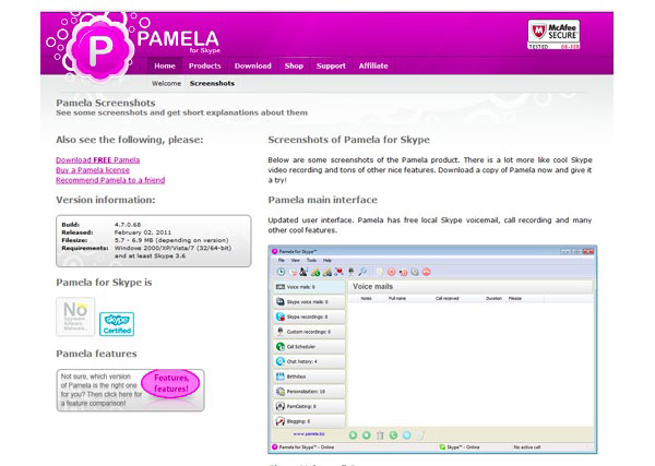 pamela for skype mac download